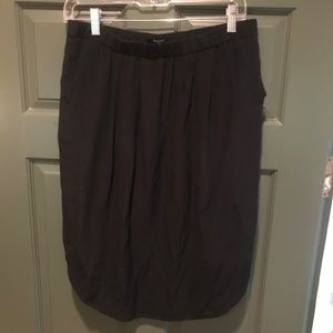 Madewell Black Midi Skirt